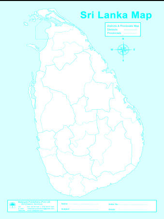 Malpiyali Sri Lanka Map Districts & Provinces Bundle